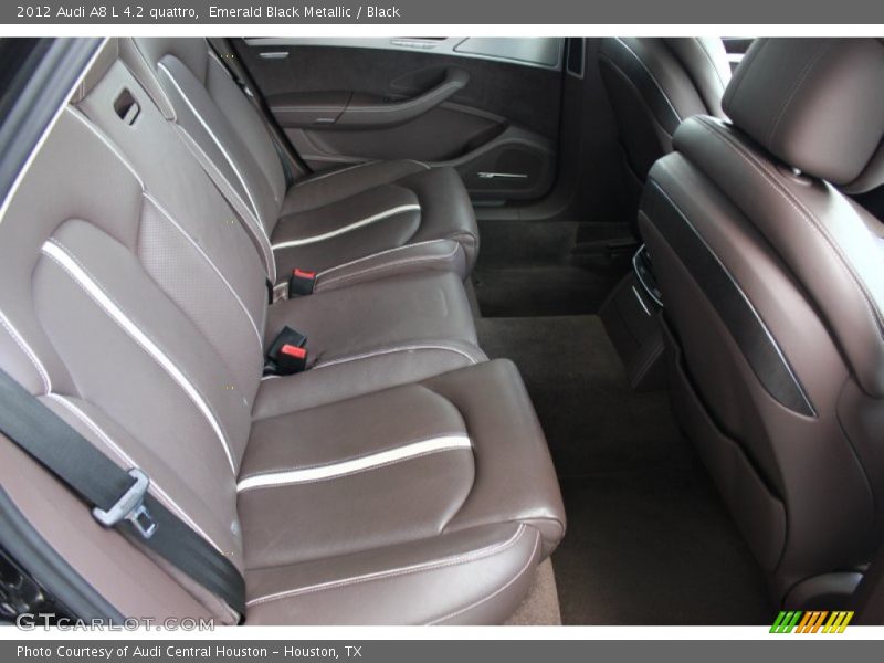 Emerald Black Metallic / Black 2012 Audi A8 L 4.2 quattro