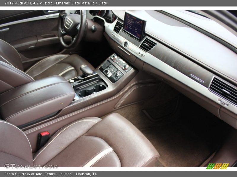 Emerald Black Metallic / Black 2012 Audi A8 L 4.2 quattro