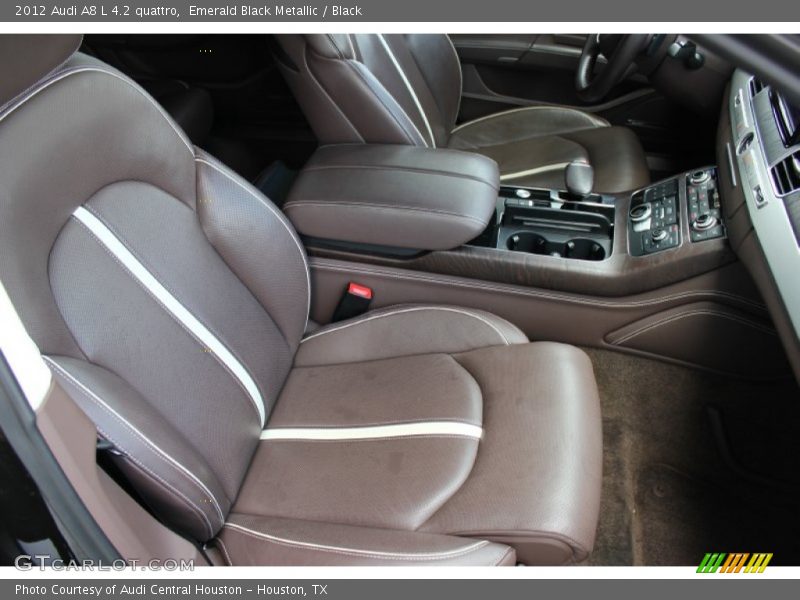 Emerald Black Metallic / Black 2012 Audi A8 L 4.2 quattro