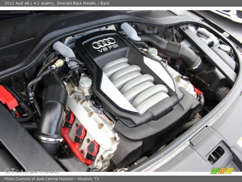 Emerald Black Metallic / Black 2012 Audi A8 L 4.2 quattro