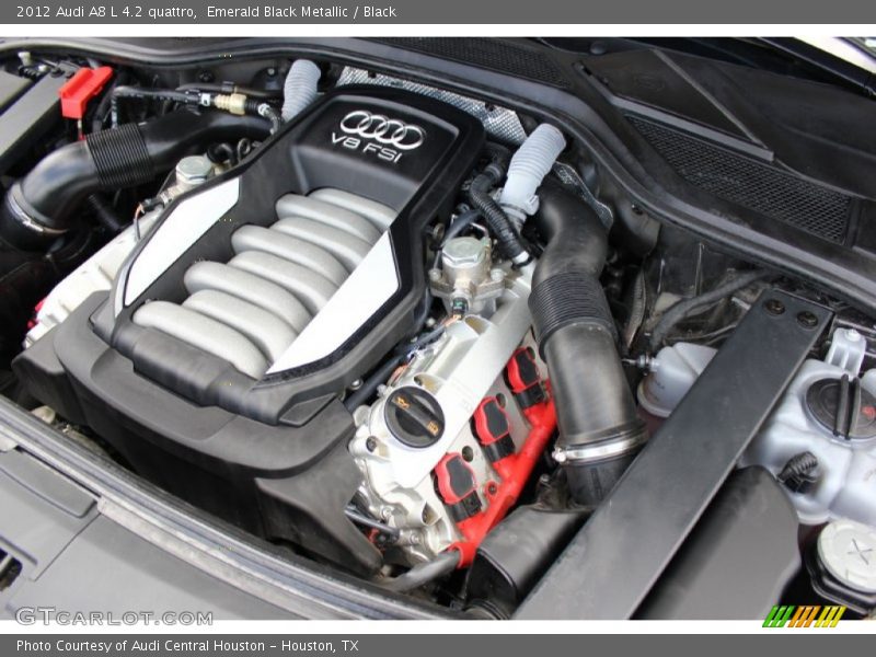 Emerald Black Metallic / Black 2012 Audi A8 L 4.2 quattro