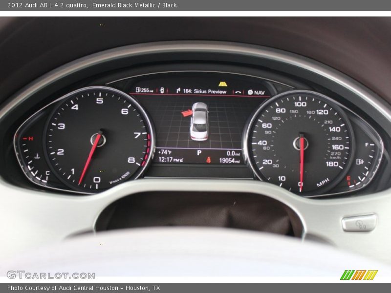 Emerald Black Metallic / Black 2012 Audi A8 L 4.2 quattro