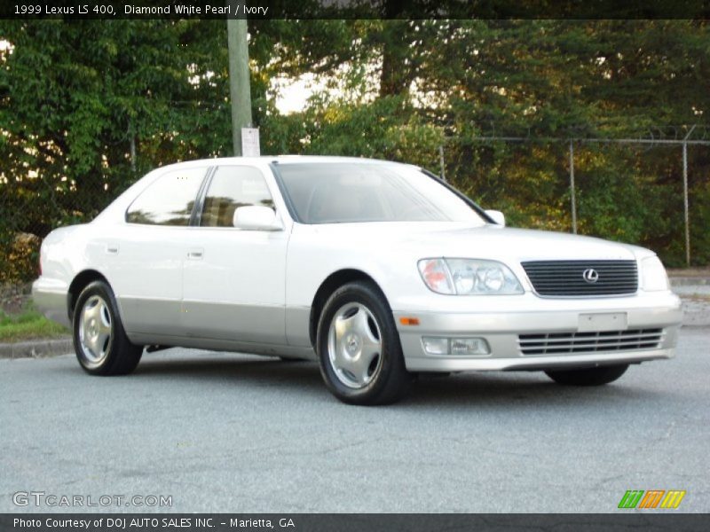 Diamond White Pearl / Ivory 1999 Lexus LS 400