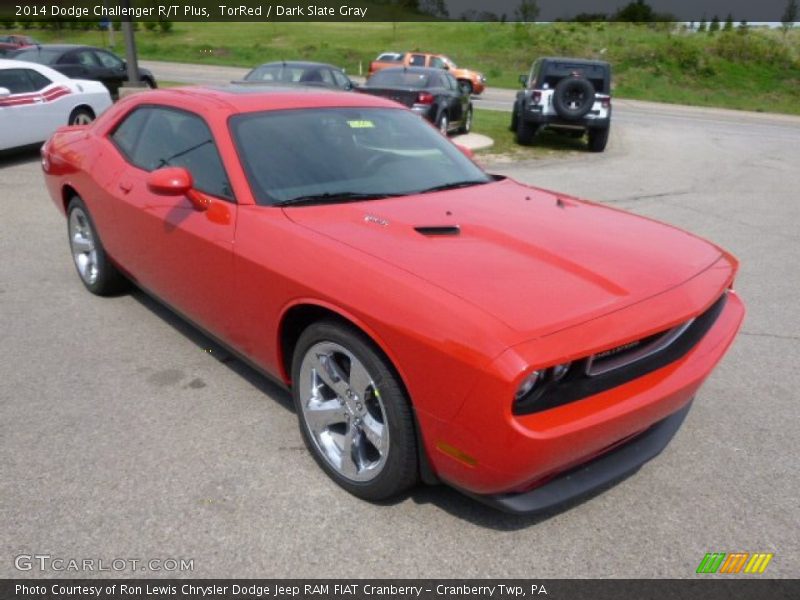 TorRed / Dark Slate Gray 2014 Dodge Challenger R/T Plus