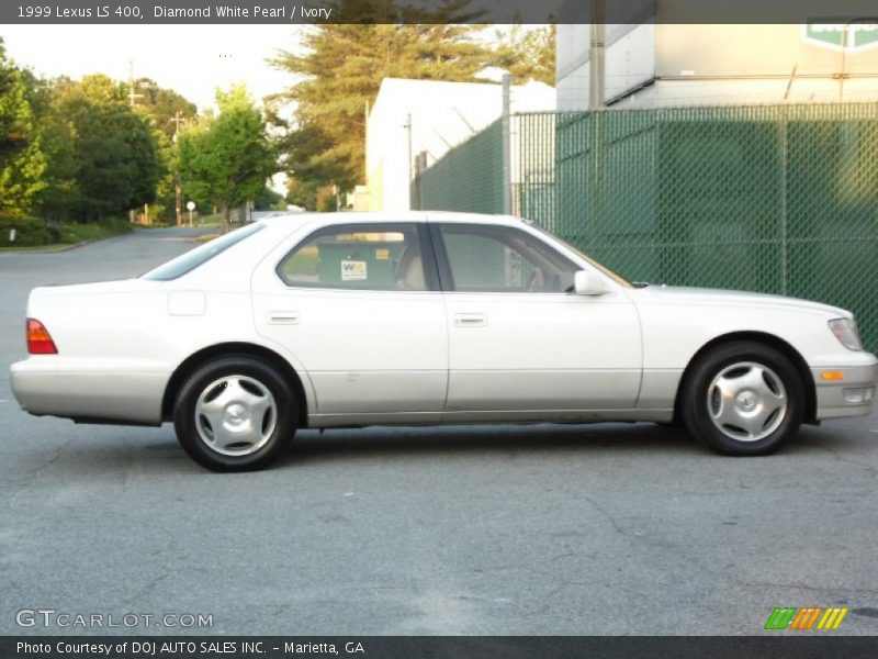 Diamond White Pearl / Ivory 1999 Lexus LS 400