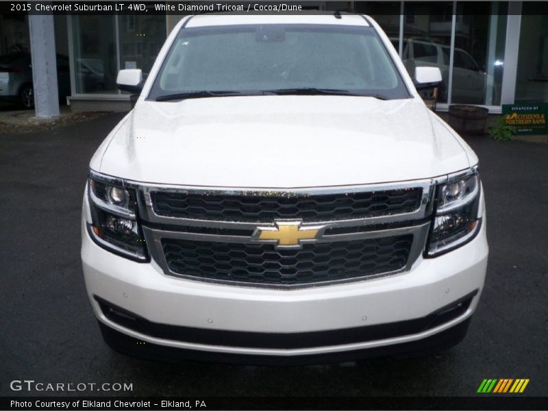 White Diamond Tricoat / Cocoa/Dune 2015 Chevrolet Suburban LT 4WD