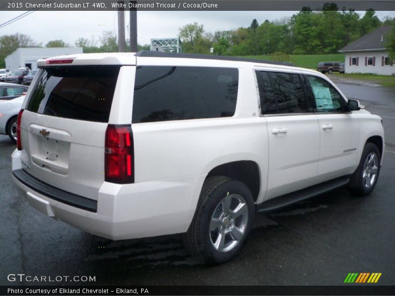 White Diamond Tricoat / Cocoa/Dune 2015 Chevrolet Suburban LT 4WD