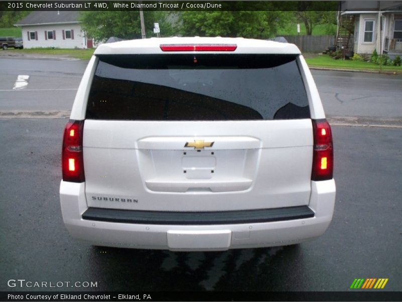 White Diamond Tricoat / Cocoa/Dune 2015 Chevrolet Suburban LT 4WD