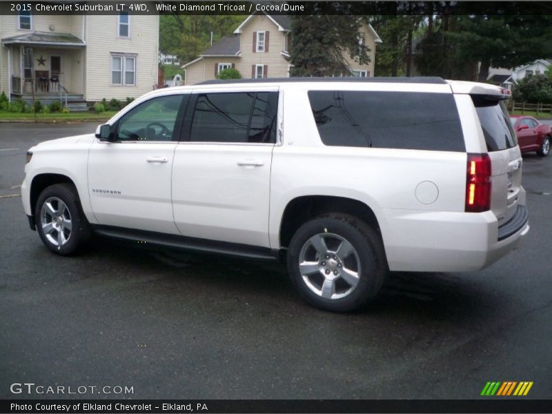 White Diamond Tricoat / Cocoa/Dune 2015 Chevrolet Suburban LT 4WD