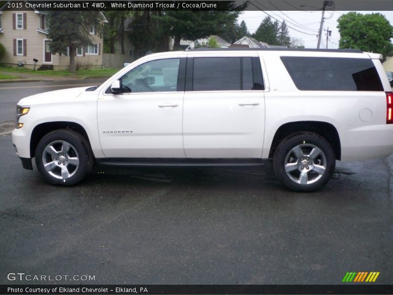 White Diamond Tricoat / Cocoa/Dune 2015 Chevrolet Suburban LT 4WD