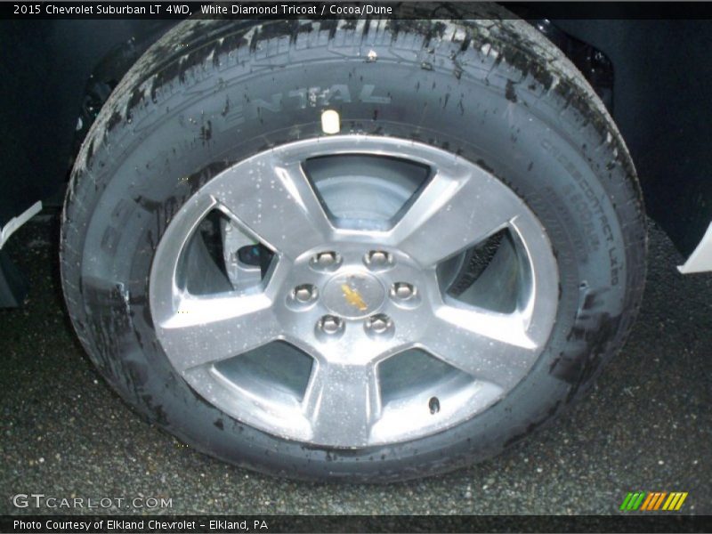 White Diamond Tricoat / Cocoa/Dune 2015 Chevrolet Suburban LT 4WD