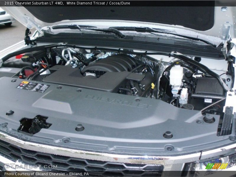 White Diamond Tricoat / Cocoa/Dune 2015 Chevrolet Suburban LT 4WD