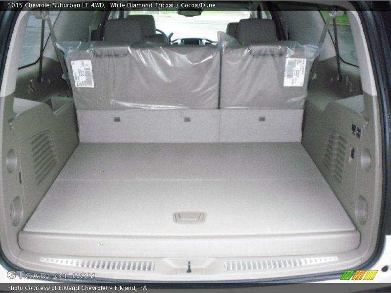 White Diamond Tricoat / Cocoa/Dune 2015 Chevrolet Suburban LT 4WD