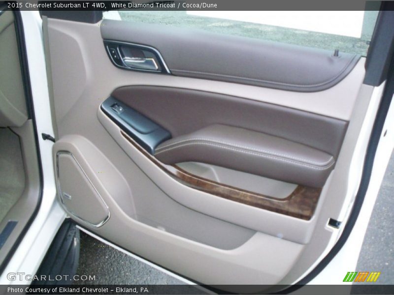 White Diamond Tricoat / Cocoa/Dune 2015 Chevrolet Suburban LT 4WD