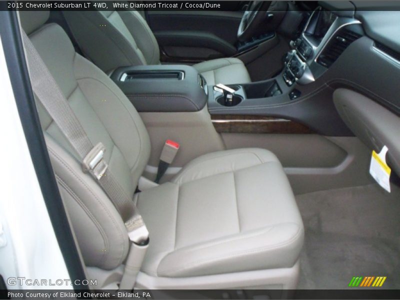 White Diamond Tricoat / Cocoa/Dune 2015 Chevrolet Suburban LT 4WD