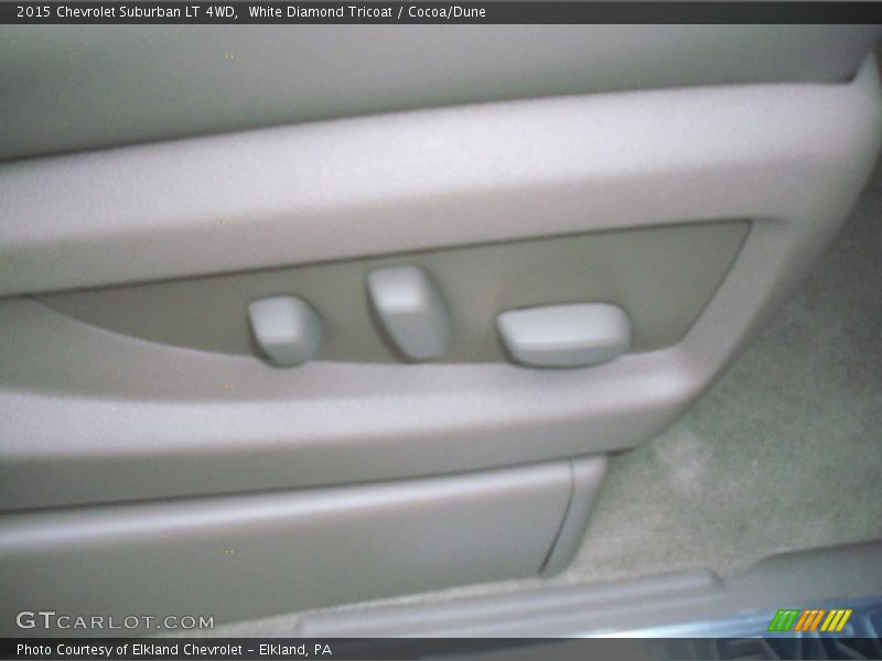 White Diamond Tricoat / Cocoa/Dune 2015 Chevrolet Suburban LT 4WD