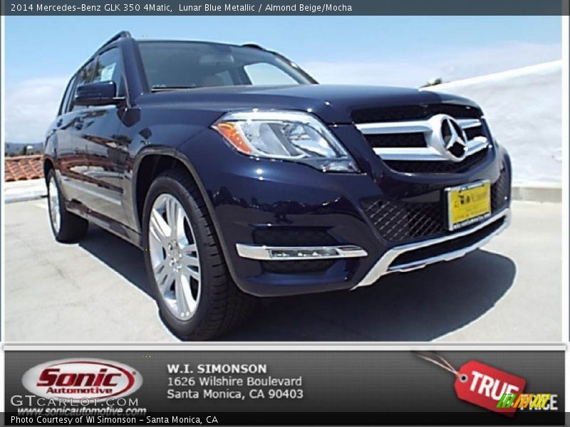 Lunar Blue Metallic / Almond Beige/Mocha 2014 Mercedes-Benz GLK 350 4Matic