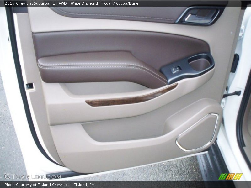 White Diamond Tricoat / Cocoa/Dune 2015 Chevrolet Suburban LT 4WD