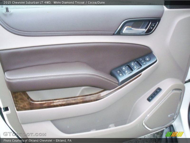 White Diamond Tricoat / Cocoa/Dune 2015 Chevrolet Suburban LT 4WD