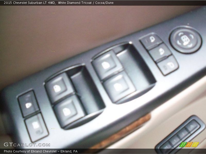 White Diamond Tricoat / Cocoa/Dune 2015 Chevrolet Suburban LT 4WD