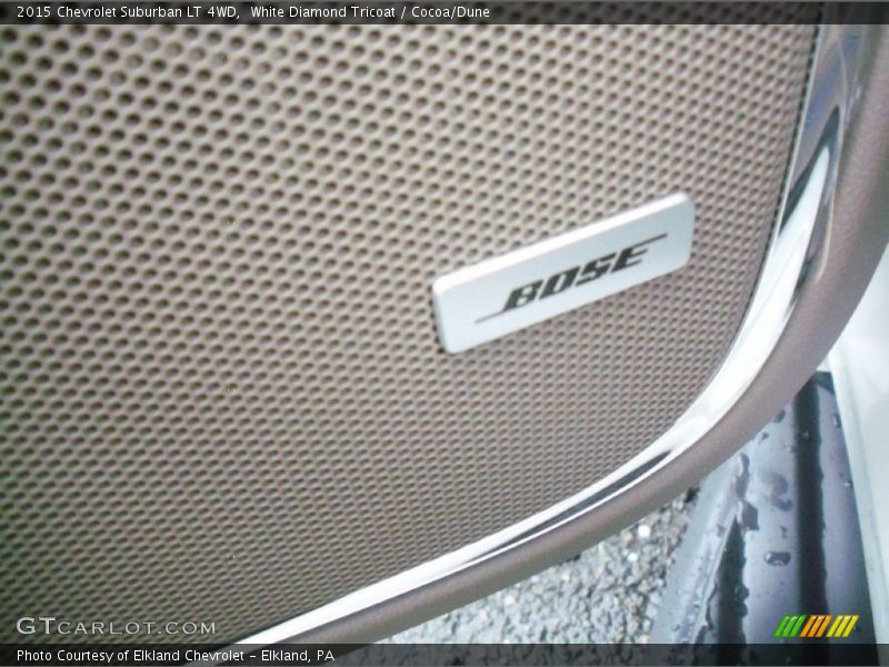 White Diamond Tricoat / Cocoa/Dune 2015 Chevrolet Suburban LT 4WD