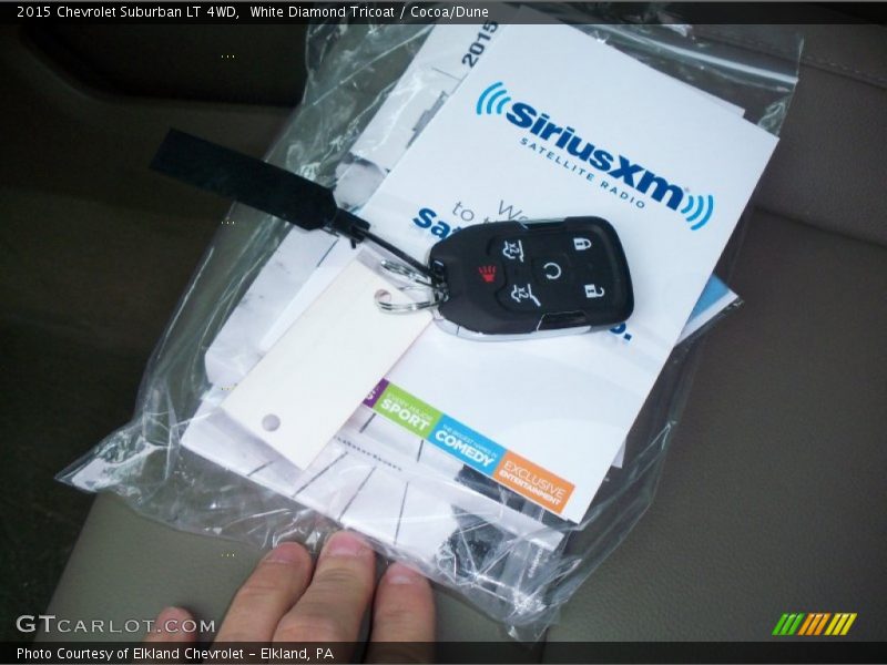 White Diamond Tricoat / Cocoa/Dune 2015 Chevrolet Suburban LT 4WD