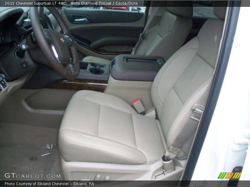 White Diamond Tricoat / Cocoa/Dune 2015 Chevrolet Suburban LT 4WD