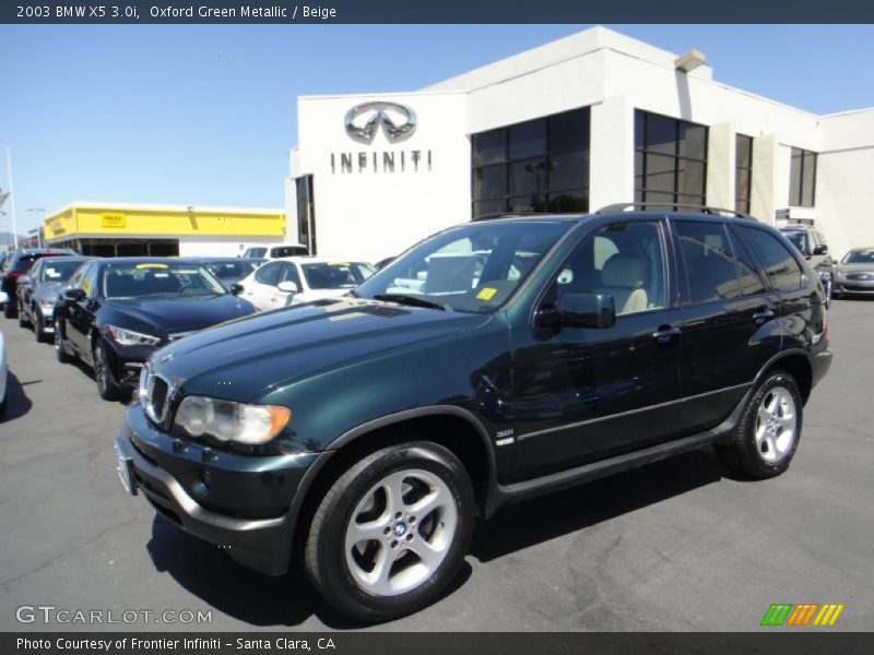 Oxford Green Metallic / Beige 2003 BMW X5 3.0i
