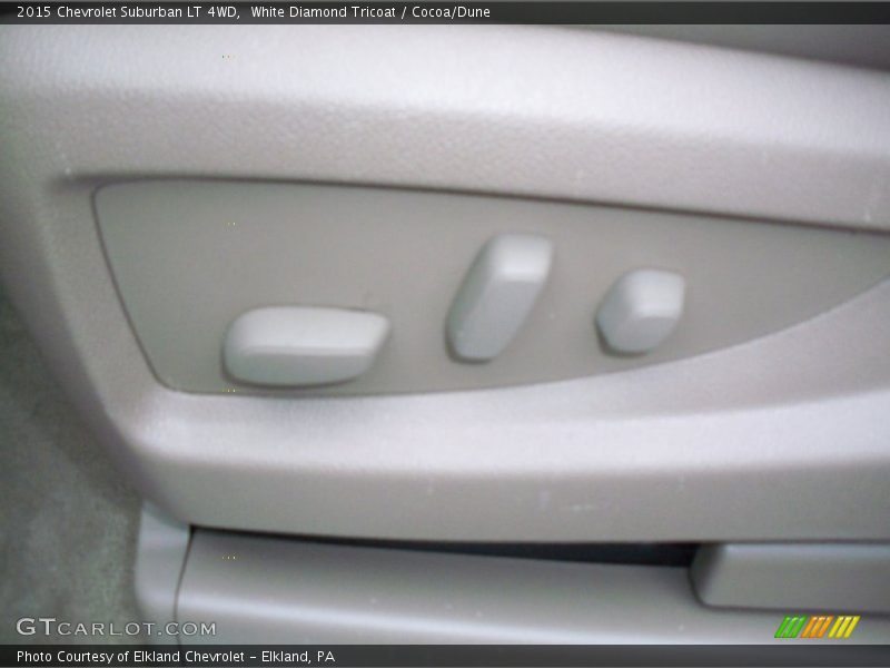White Diamond Tricoat / Cocoa/Dune 2015 Chevrolet Suburban LT 4WD