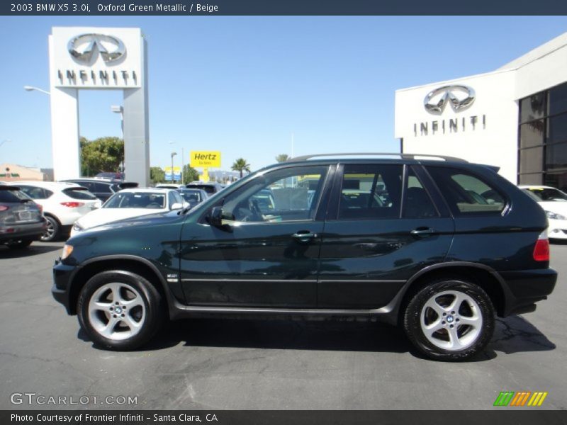 Oxford Green Metallic / Beige 2003 BMW X5 3.0i