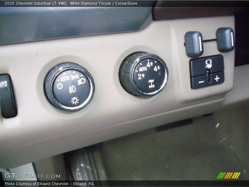 White Diamond Tricoat / Cocoa/Dune 2015 Chevrolet Suburban LT 4WD