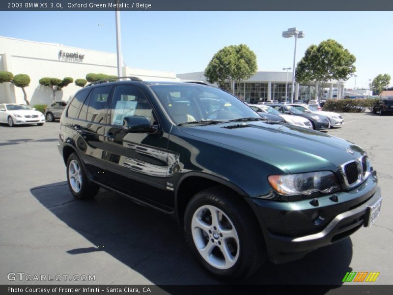 Oxford Green Metallic / Beige 2003 BMW X5 3.0i