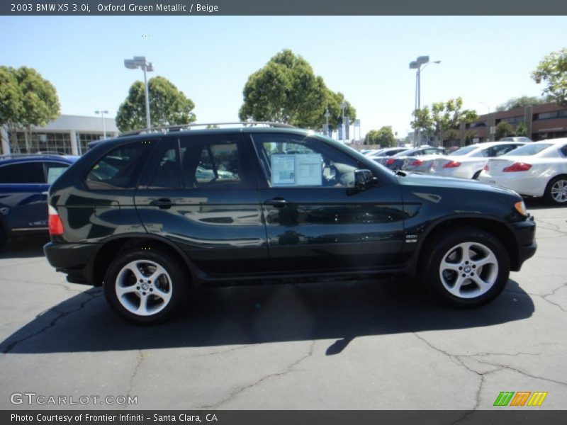 Oxford Green Metallic / Beige 2003 BMW X5 3.0i