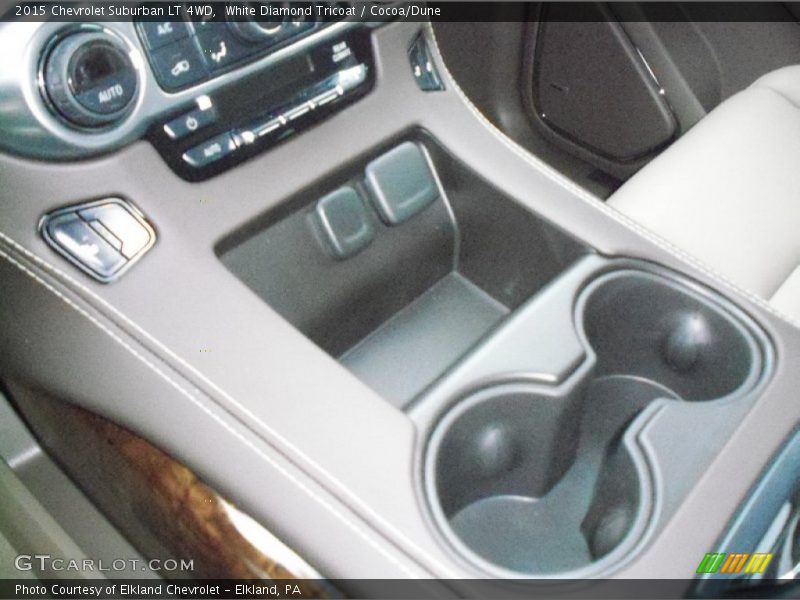 White Diamond Tricoat / Cocoa/Dune 2015 Chevrolet Suburban LT 4WD