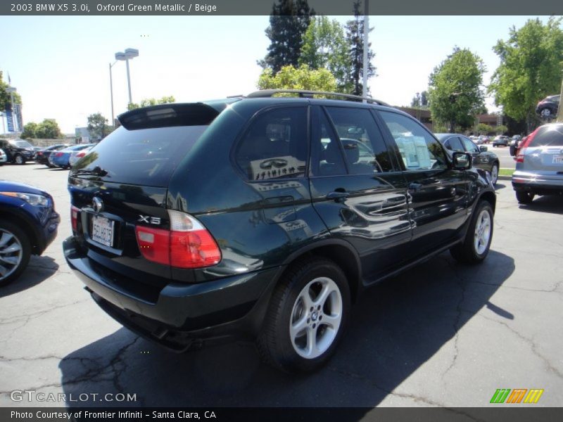 Oxford Green Metallic / Beige 2003 BMW X5 3.0i