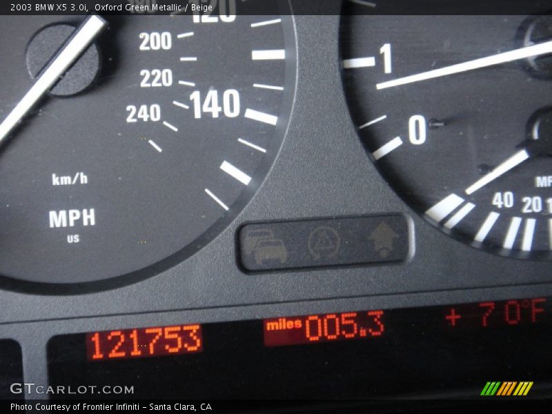 Oxford Green Metallic / Beige 2003 BMW X5 3.0i