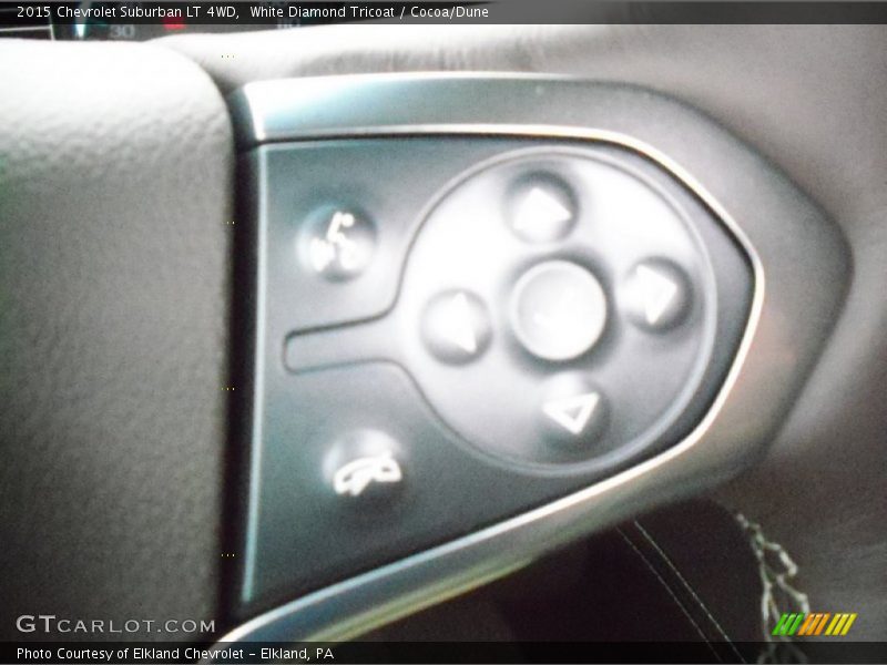White Diamond Tricoat / Cocoa/Dune 2015 Chevrolet Suburban LT 4WD