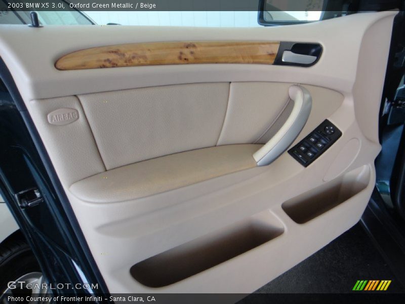 Oxford Green Metallic / Beige 2003 BMW X5 3.0i
