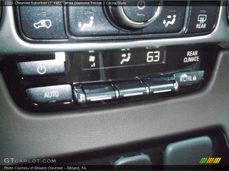 White Diamond Tricoat / Cocoa/Dune 2015 Chevrolet Suburban LT 4WD