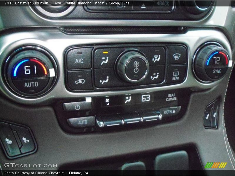 White Diamond Tricoat / Cocoa/Dune 2015 Chevrolet Suburban LT 4WD