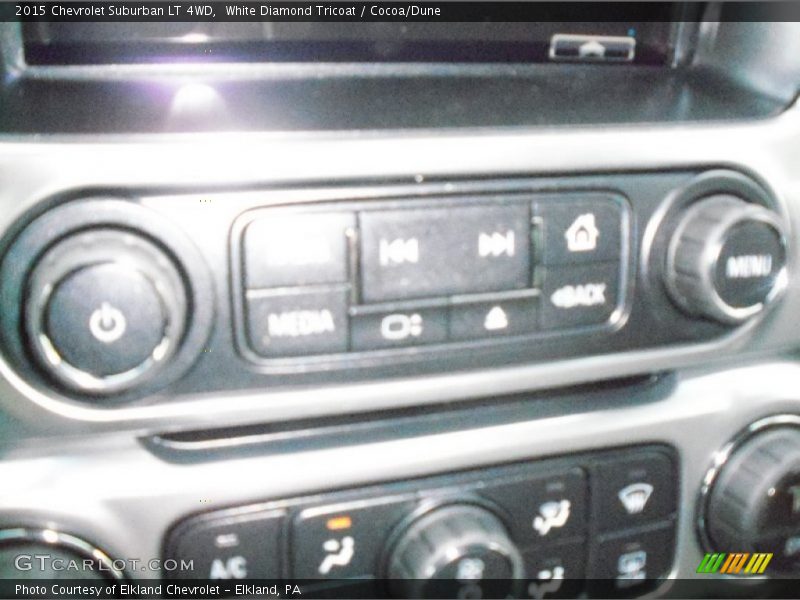 White Diamond Tricoat / Cocoa/Dune 2015 Chevrolet Suburban LT 4WD