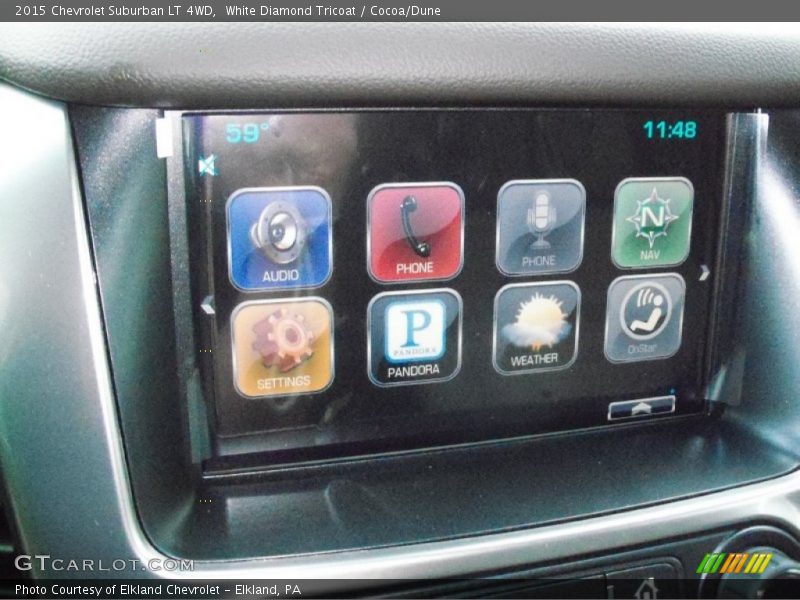 White Diamond Tricoat / Cocoa/Dune 2015 Chevrolet Suburban LT 4WD