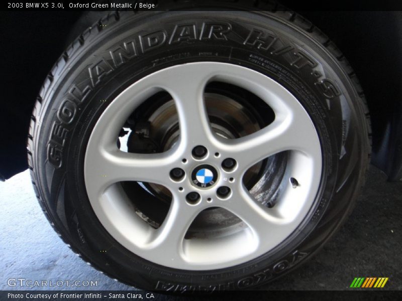 Oxford Green Metallic / Beige 2003 BMW X5 3.0i