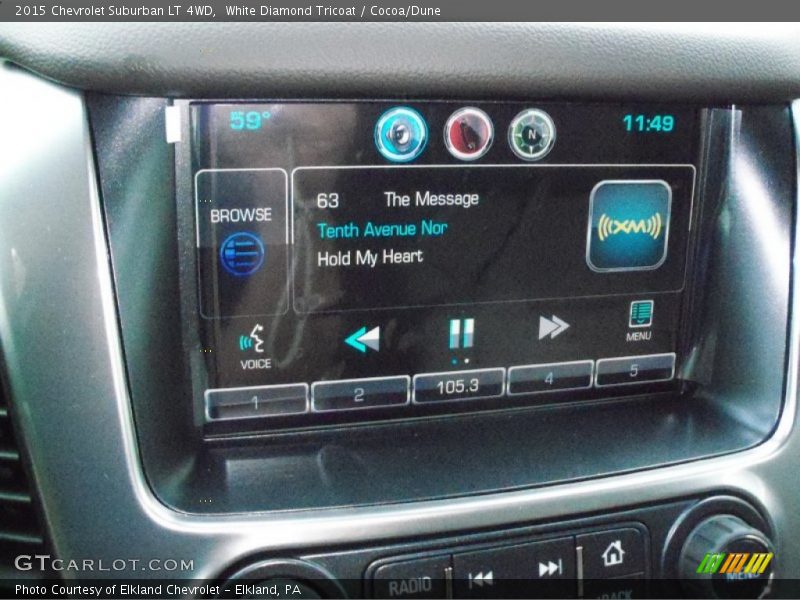White Diamond Tricoat / Cocoa/Dune 2015 Chevrolet Suburban LT 4WD