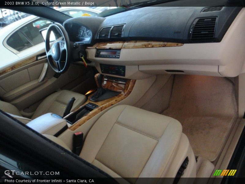 Oxford Green Metallic / Beige 2003 BMW X5 3.0i