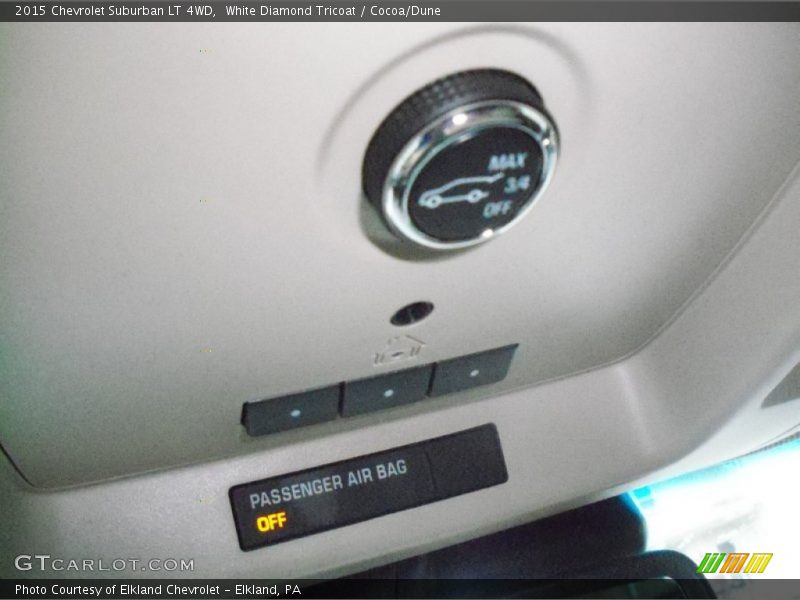 White Diamond Tricoat / Cocoa/Dune 2015 Chevrolet Suburban LT 4WD