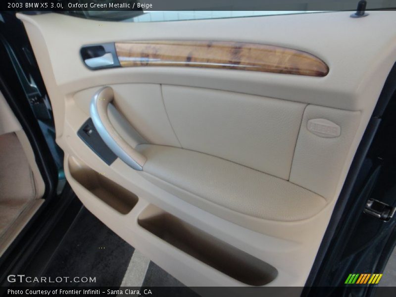 Oxford Green Metallic / Beige 2003 BMW X5 3.0i