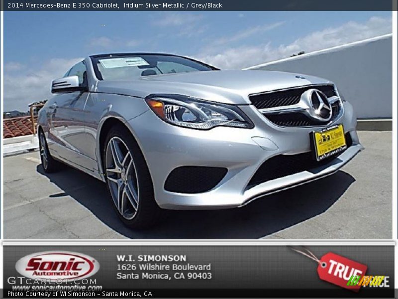 Iridium Silver Metallic / Grey/Black 2014 Mercedes-Benz E 350 Cabriolet