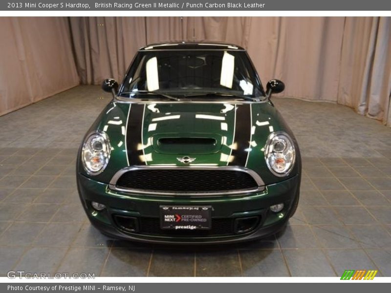 British Racing Green II Metallic / Punch Carbon Black Leather 2013 Mini Cooper S Hardtop