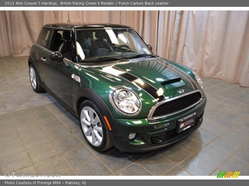 British Racing Green II Metallic / Punch Carbon Black Leather 2013 Mini Cooper S Hardtop
